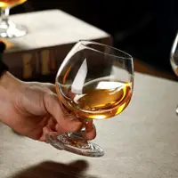 在飛比找ETMall東森購物網優惠-白蘭地酒杯矮腳洋酒杯水晶玻璃小紅酒杯子飯店家用創意加厚高腳杯