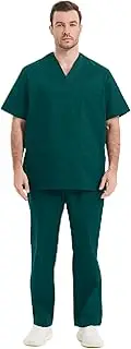 MISEMIYA - Unisex Scrub Set - Medical Uniform with Top and Trousers ref.8178, Green, 3X-Large