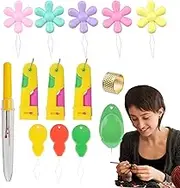 Needle Threaders for Hand Sewing,Embroidery Floss Threader | Portable Art Craft Accessories for Home Projects Embroidery Quilting Repairing Clothes