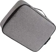 Ipetboom Document Lock Bag Secure Document Storage Organizer with Lock Capacity Multi File Box for Passports Certificates Valuables Grey Color
