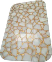 Natural White Agate Gemstone Table Top Handmade Dining Table for Luxurious Room