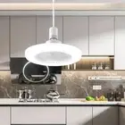 Ceiling Fan Light Quiet Modern 3 Colors Adjustable for Study Bedroom Kitchen
