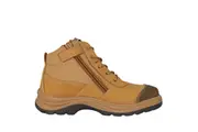 King Gee Mens Tradie Zip/Lace Safety Work Boot K27100 - Wheat