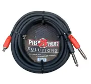 Pig Hog - PD-R1415 - Dual RCA (Male) to Dual 1/4 - 15 ft.- Black