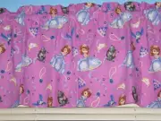 Sofia the First Handmade Cotton Purple KID'S Window Valance