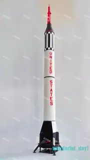 1/72 Scale Mercury-Redstone Carry Rocket Spacecraft Model Painted Toys Gifts
