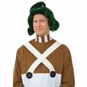 Oompa Loompa Willy Wonka and the Chocolate Factory Green Men Costume Wig