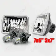 For Chevy Express Cargo Van 1500 2500 3500 Pair 7x6 5x7 LED Headlights Hi-Lo DRL (for: Peugeot)