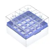 Freezer Tube Box,for Lab and Scientific Institutes (25 Places, Blue)