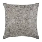 Decorative Cushion Case Grey 16"x16", Square Cotton Abstract - Taupe Carnival