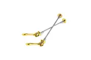 MOWA Mountain eBike MTB Bicycle Ti Skewers Set Titanium-axle w/QR Levers Gold