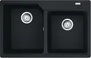 Kitchen Sink Made of Granite (Fragranite) with a Double Bowl from Franke Urban UBG 620-36-33 - Black matt - 114.0685.211