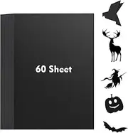 Black Cardstock Paper, 60 Sheets Card Stock Thick Paper 92 lb Paper, Heavy Weight Cover Stock Craft for Arts Crafts DIY, Invitations, Card Making, Printing, 5 x 7 Inches