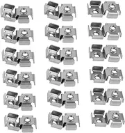 OSALADI Convenient Metal Square Nuts for Square Tubes 50pcs Threaded Inserts Supplies Sturdy Construction for Heavy-duty Use