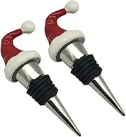 WATIIFUFU 2pcs Christmas Hat Bottle Plug Wine Stoppers Beverage Bottle Sealer Wine Stoppers for Wine Bottles Wine Stopper Chritmas Wine Topper Christmas Wine Stopper Wine Stopper