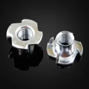 20pcs Metric M12 Zinc Plated Steel T Nuts 4 Prongs Knock In Wood Insert Nut