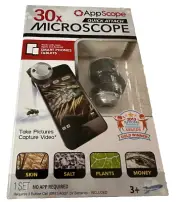 NIB AppScope Quick Attach 30x Microscope for PHONES and Tablets