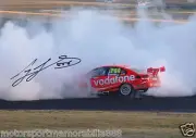 Craig Lowndes 2012 SIGNED 6x4 or 8x12 photo V8 Supercars VODAFONE BURNOUT HOLDEN
