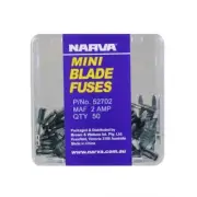 Narva 52702 2 AMP Grey Mini Blade Fuse (Box of 50)