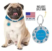 Sh*t I'm Lost Custom Funny Dog Cat Tag Engraved Pet Collar Personalized ID Tags