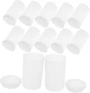 200pcs Film Box Film Canister Film Container Empty Storage Cases Canisters with Caps Art Beads Storage Photographic Film Collector Fish Hook Holder Film Holder Transparent Plastic