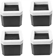 TOGEVAL Non-Slip Bed Risers Set of 4 Heavy Duty Plastic Couch Heightening Pads for Floor Protection