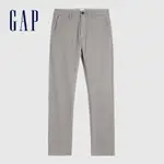 GAP 男裝 商務中腰直筒型棉褲-煙灰色(810720)