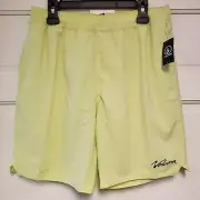 Volcom Men's Belmont Elastic Waist Casual Surf Hybrid Shorts Size L Shadow Lime