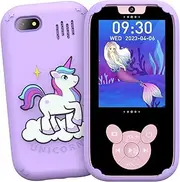 ZONEY Kids Smart Phone,Toddler Kids Camera Phone Toy, Touchscreen Unicorn Learning Toy Phone with Educational Games, Dual Camera MP3 Music Player, Girls Christmas Birthday Gifts (Purple)