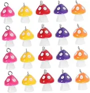 [CORHAD] 25pcs Resin Mushroom Charms Diy Jewelry Keychain Pendants for Bracelet Charms