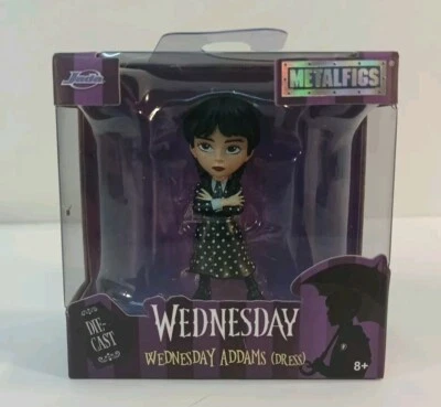 Jada Metalfigs Wednesday Addams In Dress 2.5" Diecast Figure The Addams Family