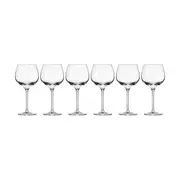 6pc Krosno Harmony 630ml Stemmed Red Wine Glass Drinkware Goblet Set Clear