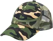 [SIQITECHUK] 2 Pcs Kids Mesh Baseball Cap Camo Baseball Cap Camouflage Clothing Accessories Boys Girls Army Camouflage Cap Sun Protection Cotton Cap Summer Visor Sun Hat Quick Dry Snapback Hat 2-8 Years Old