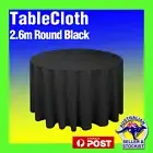 Tablecloths Wedding Round Black Table Cloths Markets Event Party Trestle 260CM