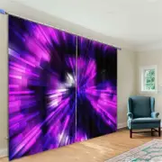 Great Purple Luminaries 3D Blockout Photo Print Curtain Fabric Curtains Window