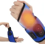 360° Wrist Heating Pad with Massage Function - 3 Calories and 6 Vibration Levels, 60-Minute Automatic Timer, USB Rechargeable, Portable Wrist Support for Arthritis and Carpal Tunnel,Black