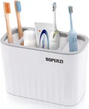 Toothbrush Holder Toothpaste Storage 3 Slots,White Electric Toothbrush Organizer