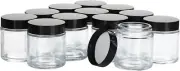 4OZ Glass Jars with Lids, Hoa Kinh Small Glass Jars, 12 Pack Empty round Canning