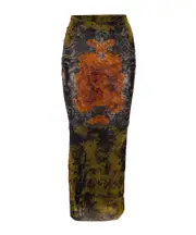 Patterned skirt S,XS,M Brown