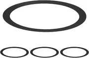 uxcell 4-Pack Goof Rings for 3 Inch Recessed Lights, 3" ID 3.5" OD Durable Steel Trim Ring Flush Mount Black Can Light Trim Ring Cover for Ceiling Can Downlights