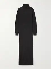 [BRIONI] BRIONI - Cashmere And Silk-blend Turtleneck Midi Dress - Black - IT40 IT 40 Black