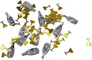 Party Decoration Banner Fashion Wine Bottle Champagne Acrylic Sprinkles Confetti for Wedding Party Birthday Valentine's Day Bar Table Decoration 15g Wedding Disco Bachelorette Party Decor (Color : C0