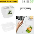 Takeaway Container Plastic Food Containers With Lid Meal Prep Lunch Box 300ML