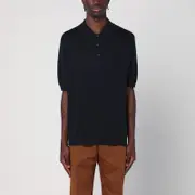 [JOHN SMEDLEY] Navy blue Isis polo in cotton XXL Blue