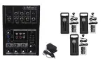 Mackie Mix5 Compact 5-Channel PA Mixer+(3) Microphones+(3) XLR Cables