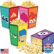 Junyaoii 24pcs Cute cartoon Party Popcorn Boxes ,Cartoon Popcorn Treat Boxes