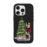 iPhone 16 Pro Impact Case The Highest Bough (Brunette) Christmas Fashion Illustration Case