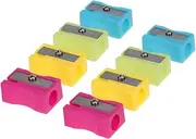 GANAZONO 72Pcs Mini Handheld Plastic Pencil Sharpeners Colorful Manual Design for Easy Use for Students Artists Home School and Office Lightweight Random Colors