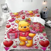 c99 Winnie The Pooh Duvet Cover Bedding Set Sewing Needlework Microfiber Pillowcase Quilt Cover Multi-Piece Set for Boys Girls ee99