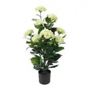Artificial White Hydrangea Tree – Premium Faux Flowering Plant UV Resistant (90cm)